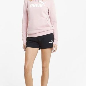 NWT PUMA Women's Essentials 4" Sweat Shorts Puma Black Noir Small